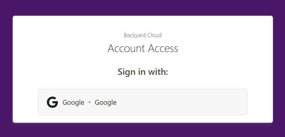 Cloudflare Zero Trust access portal displaying identity-based authentication through Google sign-in before allowing access to protected internal services.
